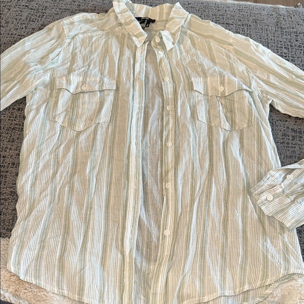 Striped Button-Up Shirt